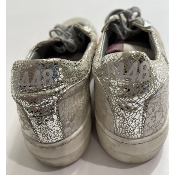 P448 Thea Platform Sneakers in Silver - Picture 5 of 9